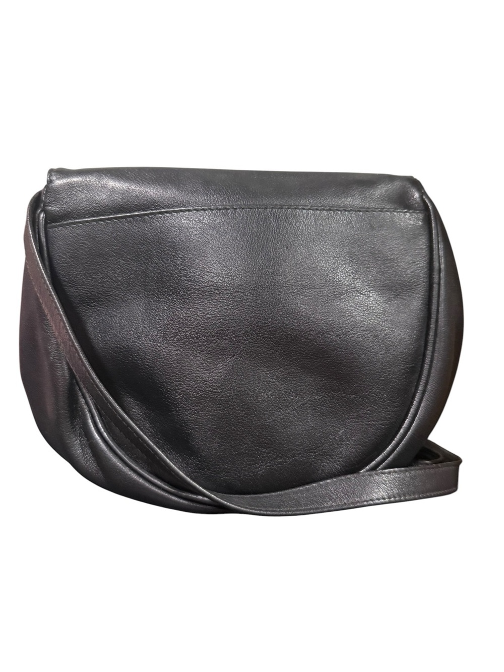 Vintage Paloma Picasso Black Leather Crossbody Messenger Bag Triple X Logo - Picture 6 of 11